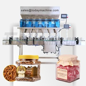 Semi-automática doble dos duelo 2 cabeza lane pesador lineal de escala unidad de dosificación para embalaje hongos fechas <span class=keywords><strong>nueces</strong></span> de nogal 20-500g 1kg 2kg - Product Image 4