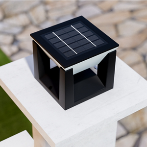 <span class=keywords><strong>Lampe</strong></span> de poteau LED solaire moderne en aluminium pour extérieur, décorative, avec abat-jour en PC, indice de protection IP44, pour clôture de jardin - Product Image 6