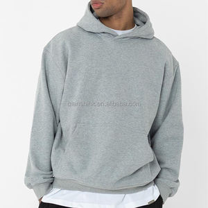Blank <b>Plain</b> <b>Black</b> <b>Hoodie</b> Manufacturers Heavyweight No String Cotton French Terry Custom Printed Boxy Cropped <b>Hoodie</b> <b>Men</b> - Product Image 3
