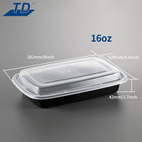 Groothandel 38Oz Plastic Bento Lunchbox Veilig Fast Food Verpakking Voor Take Away Maaltijd Prep Bowl