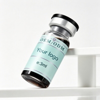 Étiquette de carton pour peptides sur mesure, film BOPP anti-contrefaçon, 2ml 3ml 5ml 10ml 15ml 20ml 30ml, qualité laboratoire