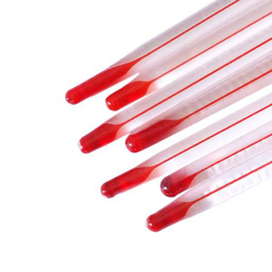 300mm phòng thí nghiệm đo nhiệt độ chất lỏng màu đỏ thủy tinh Celsius Nhiệt kế 0-100 độ chiều dài - Product Image 5