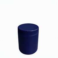 Pot cylindrique vide en HDPE de 500 ml (16 oz) avec surface mate, couleur personnalisée, bouchon à vis pour crème de soin, cosmétiques, savon liquide
