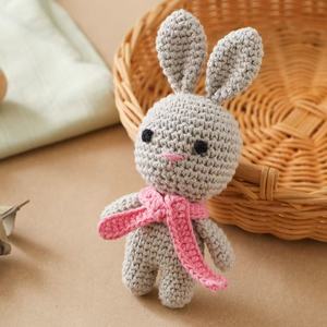 Giocattolo in Legno per Neonati, <span class=keywords><strong>Sonaglio</strong></span> Coniglio in Cotone Neutro Lavorato all'Uncinetto, Regalo <span class=keywords><strong>Amigurumi</strong></span> - Product Image 3