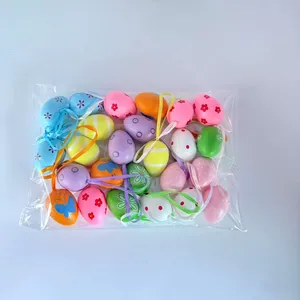 Œufs de Pâques réutilisables colorés assortis, vente en gros, plastique brillant imprimé pour <span class=keywords><strong>la</strong></span> chasse aux œufs des enfants, garnitures de paniers - Product Image 5