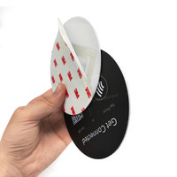 Cercle de plaque d'immatriculation NFC 13.56 MHz personnalisé carte de visite adhésive en PVC et graphiques de paiement avec puce