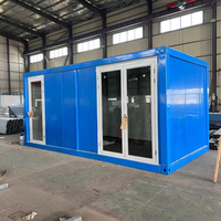 Conteneur mobile pliable préfabriqué en kit de Chine, modulaire, portable, 20FT 40FT, pour maisons miniatures, bureaux, en vente