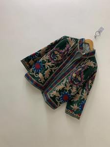 Suzani เสื้อแจ็คเก็ตตัวสั้นปักลายสไตล์วินเทจเสื้อคลุมมีปกบอมเบอร์สไตล์โบฮีเมียนสำหรับฤดูหนาว - Product Image 3