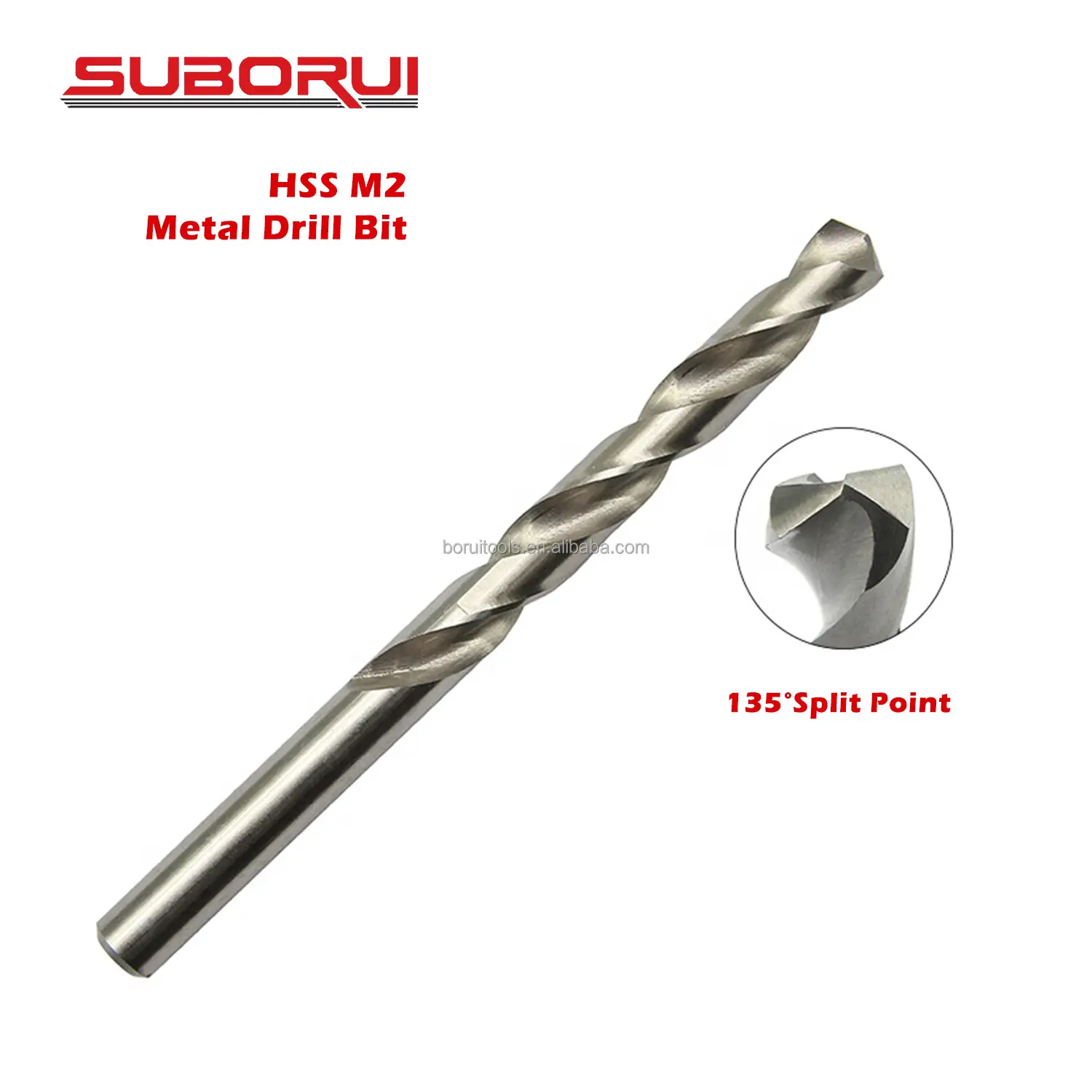 BORUI DIN338 Broca M2 Bohrer Straight Shank Bright HSS Twist Drill Bits For Metal Stainless Steel Iron