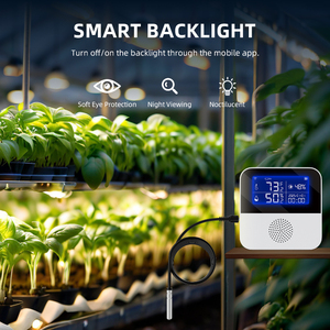 ANGUS Tuya WiFi <span class=keywords><strong>เซ็นเซอร์</strong></span>วัดอุณหภูมิและความชื้นอัจฉริยะสำหรับบ้าน พร้อมจอแสดงผลสี สถานีตรวจอากาศดิจิทัล พร้อมหัววัดกันน้ำภายนอก - Product Image 2
