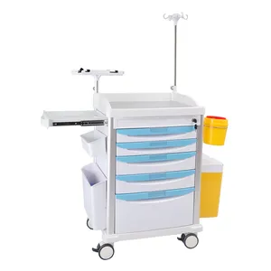 ABS emergency crash cart medical trolley hospital emergency trolley