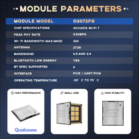 Módulo WiFi 7 O2072PB, Tri-Banda 802.11be 2.4/5/6GHz 2x2 MIMO, Solución Inalámbrica Industrial Integrada para IoT