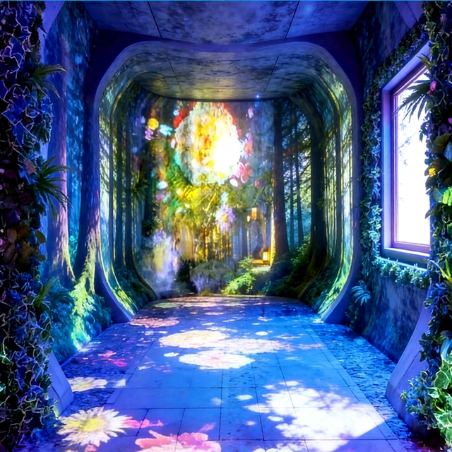 Outdoor Garden Art Projection System with 3D Video Mapping 4K Holographic Digital Landscape Lighting Projector