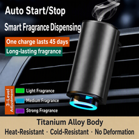 Diffuseur d'arômes intelligent pour voiture, démarrage et arrêt automatiques, désodorisant pour voiture, 3 niveaux de parfum réglables, lumière LED, longue durée de vie de la batterie, logo personnalisé