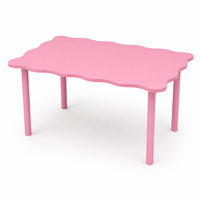 Table d'extérieur personnalisée incurvée blanche, bleue, rose, blanche pour événements et fêtes d'enfants – Prix usine