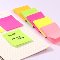 Bloc-notes adhésifs néon Foska 400-500 feuilles, papier mémo coloré, notes adhésives pour fournitures de bureau et scolaires