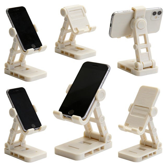 FDM PLA 3D Printed Foldable Adjustable Phone Tablet Stand for Office Desk Home Desktop Live Streaming Prototype