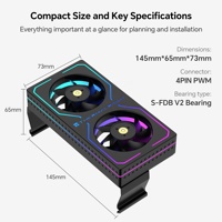 Ventilateurs de refroidissement pour mémoire Thermalright MC-2 ARGB avec dissipateur thermique en aluminium et deux ventilateurs