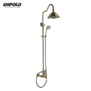 Factory outlet shower set chrome shower faucet yellow brass shower system