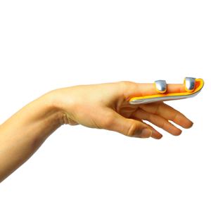 Attelle de doigt de baseball en aluminium Premium Healthcare Supply-Orange & White S-M-L tailles certifié CE ISO - Product Image 1