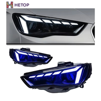 HETOP A3 S3 Phare 2013-2016 Mise à niveau des phares LED Angel Eye Lamp Modifié Clignotants avant Feux de jour pour Audi