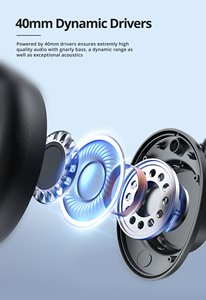Auriculares Híbridos con Cancelación Activa de Ruido Qualcomm, LED, Inalámbricos, Pausa/Reproducción Inteligente, Controladores de Titanio de 40 mm, Multipunto - Product Image 2