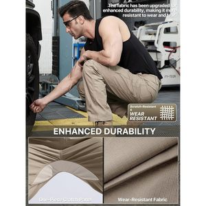 FOXA Men's <b>Work</b> <b>Cargo</b> <b>Pants</b> Stretch Water Resistant Ripstop Tactical Outdoor Hiking <b>Pants</b> - Product Image 3