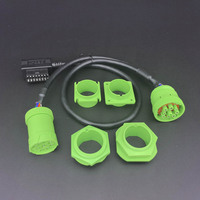 Universal verde 9 pines J1939 a OBD2 Y Splitter Deutsch 9 pines J1939 conector T arnés Kit camión ELD Cable con 4 soporte de montaje
