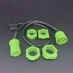 Universal Green 9 Pin J1939 to OBD2 Y Splitter Deutsch 9Pin J1939 Connector T Harness Kit Truck ELD Cable With 4 Mount Bracket - Product Image 3