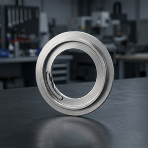 Anneau de corps d'embrayage en métal argenté forgé, composant annulaire circulaire à étages avec rainure intérieure et finition brossée - Product Image 3