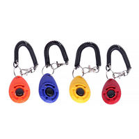 Clicker d'entraînement pour chien PTT-001 en plastique et métal coloré, accessoire pour animaux de compagnie, vente chaude, avec sangle de poignet