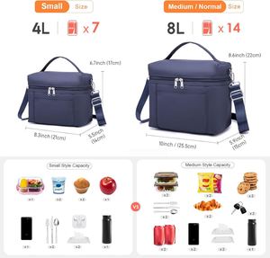Natural Organic Lifestyle Small Insulated Lunch Bags for Women Cooler Bag Lightweight Nylon Waterproof Lunch Box for Work - Product Image 3