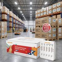 Kit de test rapide 5 en 1 pour chiens GI : Cassette de diagnostic vétérinaire combinée pour la détection des antigènes CPV, CCV, GIA, CRYPTO, CRV (diarrhée canine)