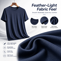 T-shirt pour homme JNEI, t-shirt performant et rafraîchissant, 100g, ultra léger, coupe ajustée, 100 fibres modifiées, tee-shirt de sommeil