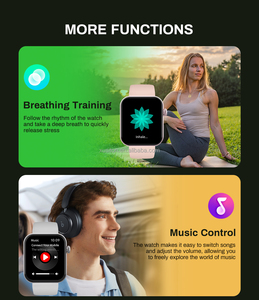 Nouvelle montre sport VS24 de haute qualité pour hommes, écran AMOLED de 1,85 pouces, HRV <span class=keywords><strong>24H</strong></span>, PPG, fréquence cardiaque, appels Bluetooth, musique, verrouillage par mot de passe, montre de luxe - Product Image 2