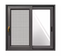Cerradura de ventana corrediza de aleación de aluminio con malla de acero inoxidable, diseño moderno, control de insectos, impermeable, para baño y hotel