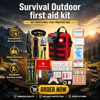 Trousse de premiers soins d'urgence portable pour l'extérieur, fournitures médicales, équipement de survie, trousse de premiers soins pour le camping, trousse de traumatisme d'urgence