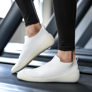 Breathable Sporty Mesh Solid EVA Sock <strong>Trainers</strong> Shoes for Men and <strong>Women</strong> Soft Sole <strong>Black</strong> <strong>Slip</strong> <strong>on</strong> Sneakers CC DD-379 - Product Image 3