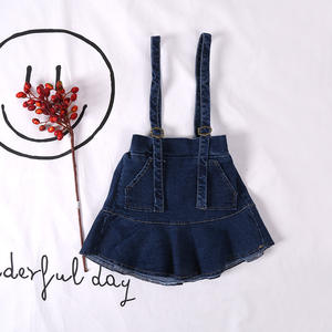 Wholesale Kids Clothing New Model Girls' <b>Spaghetti</b> <b>Strap</b> Knee-Length Denim Summer Formal Casual Dress - Product Image 4