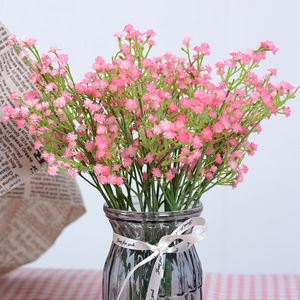 Fleurs artificielles en plastique de gypsophile pour mariage, décorations de la Saint-Valentin, cadeau romantique pour la fête des mères, cadeau familial, véritable amour - Product Image 3