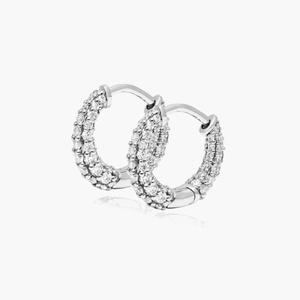 Modern 925 Sterling Silver Gold Plated Moissanite Hoop <b>Earrings</b> Luxury Sparkling <b>Fine</b> Jewelry Timeless Elegant Women Accessory - Product Image 4