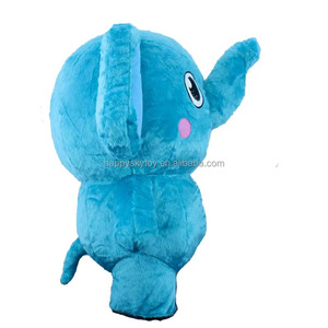 Costume de mascotte de couleur rose et bleue pour bébé intelligent éléphant gonflé vêtements 2/2.6m Costume de mascotte de dessin animé robes d'éléphant - Product Image 3