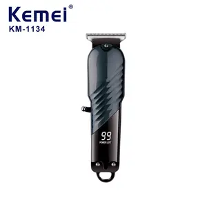 เครื่องกำจัดขนจอแสดงผลดิจิตอล USB KEMEI Km-1134,ที่โกนหนวดไฟฟ้าชาร์จเร็วซักได้สำหรับผู้ชาย