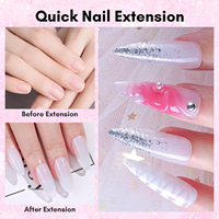 Kudan OEM 30ml Gel UV pour extension d'ongles, Gel de construction rapide transparent rose gelée, Gel BIAB pour construction d'ongles