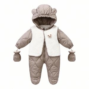 Venta Caliente, Color Personalizado, Nuevo Diseño de Moda, Mono de Bebé de Manga Larga con Cremallera, Suave y Cómodo para Invierno, Ropa de Bebé al por Mayor - Product Image 5