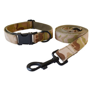Collar de perro de camuflaje verde militar con hebilla de metal dorado rosa, correa de perro personalizable y accesorios para mascotas - Product Image 6