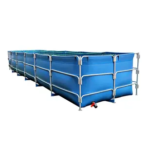 Customize Large PVC Canvas Fish Pond Square Stand Fish Pond Outdoor Aquaculture Equipment