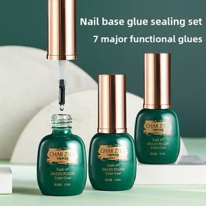 CHARZIEG Esmalte de Uñas en <span class=keywords><strong>Gel</strong></span>, Capa Superior Mate, <span class=keywords><strong>Gel</strong></span> Fortalecedor, <span class=keywords><strong>Gel</strong></span> de Fototerapia para Capa Base y Capa Superior, Botella Grande Verde - Product Image 1