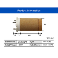 Éléments chauffants à trois broches 3300W 113.269 230V 1650+1650W pour Energy HT 3400 et Triac at or Roof 40