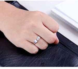 Bague de fiançailles pour homme, 925 en argent 0.3, <span class=keywords><strong>caract</strong></span>ère, diamant, nouvelle collection - Product Image 5